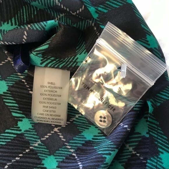 Tommy Hilfiger Sleeveless Plaid Blouse Dark Academia & Y2K Preppy Style - Picture 11 of 11